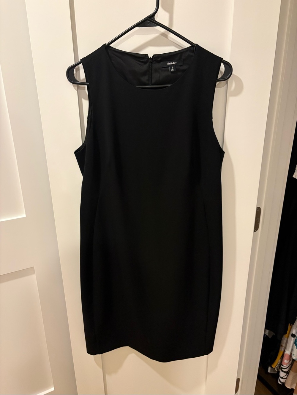 Sleeveless Black Sheath Dress